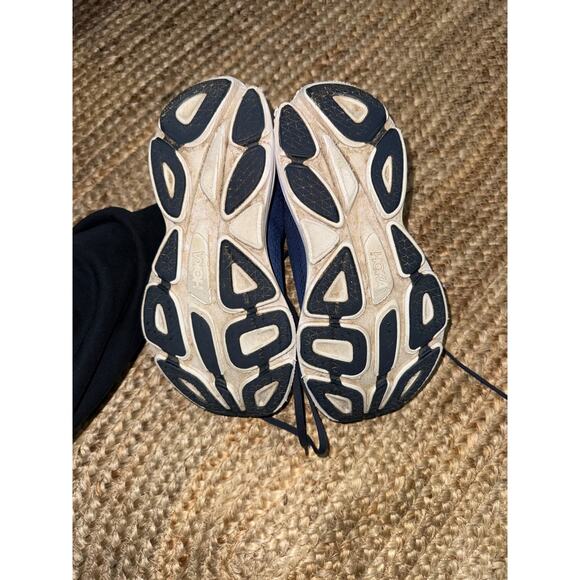 Hoka Bondi 8 running shoe in a blue and orange men’s size 9 - Picture 4 of 6